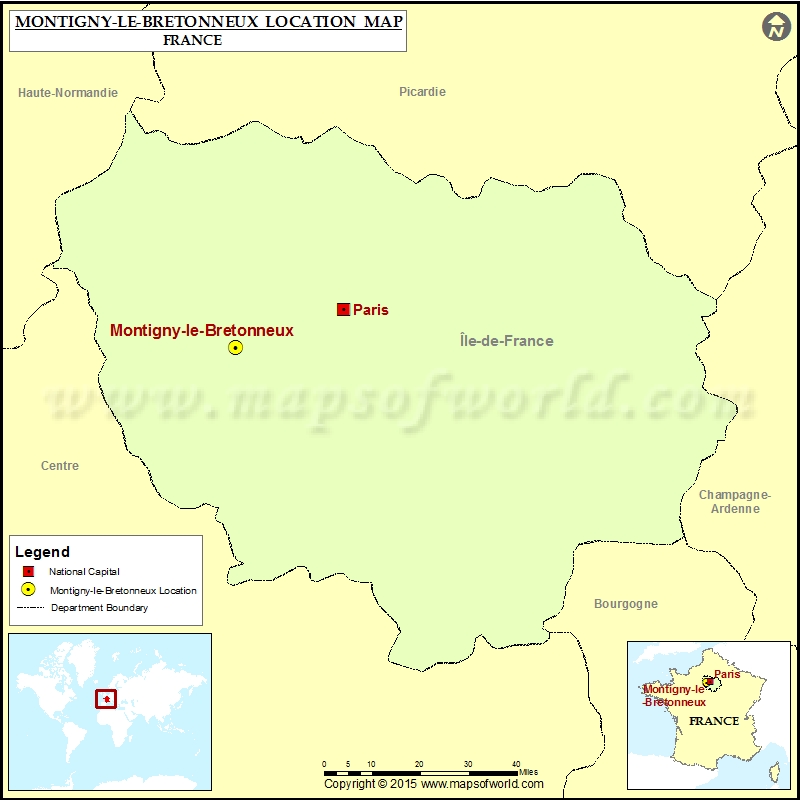 Where is Montigny-le-Bretonneux Where is Montigny-le-Bretonneux