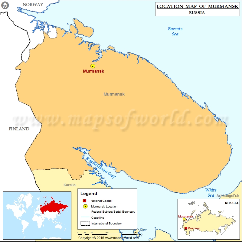 Where Is Murmansk Location Of Murmansk In Russia Map   Murmansk Location Map 