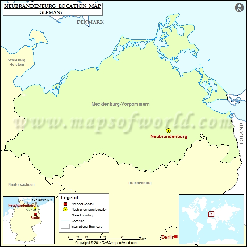 Where is Neubrandenburg | Location of Neubrandenburg in Germany Map