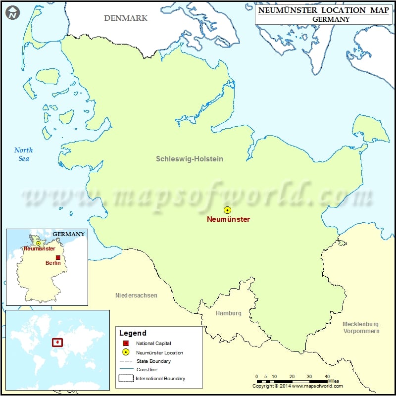 Where is Neumunster | Location of Neumunster in Germany Map