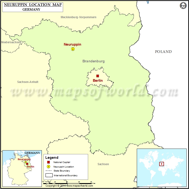 Where is Neuruppin | Location of Neuruppin in Germany Map