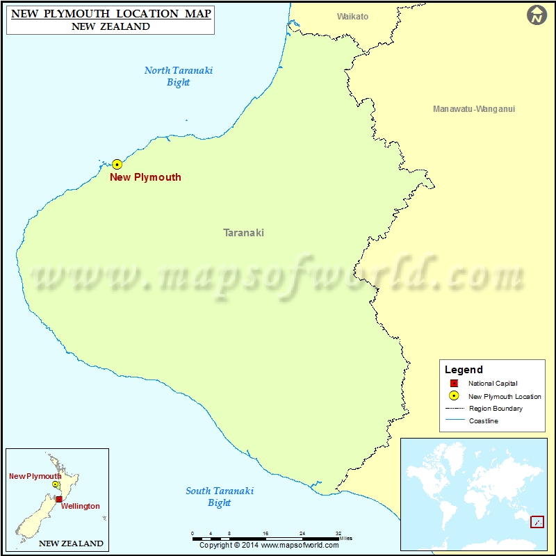 Where is New Plymouth | Location of New Plymouth in New Zealand Map