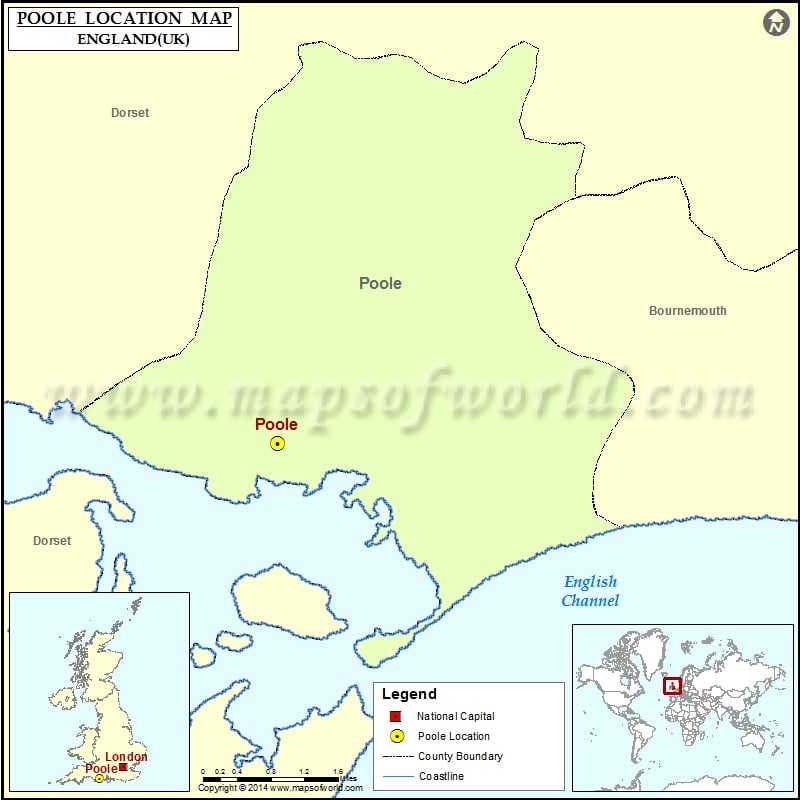 Where is Poole | Location of Poole in England Map