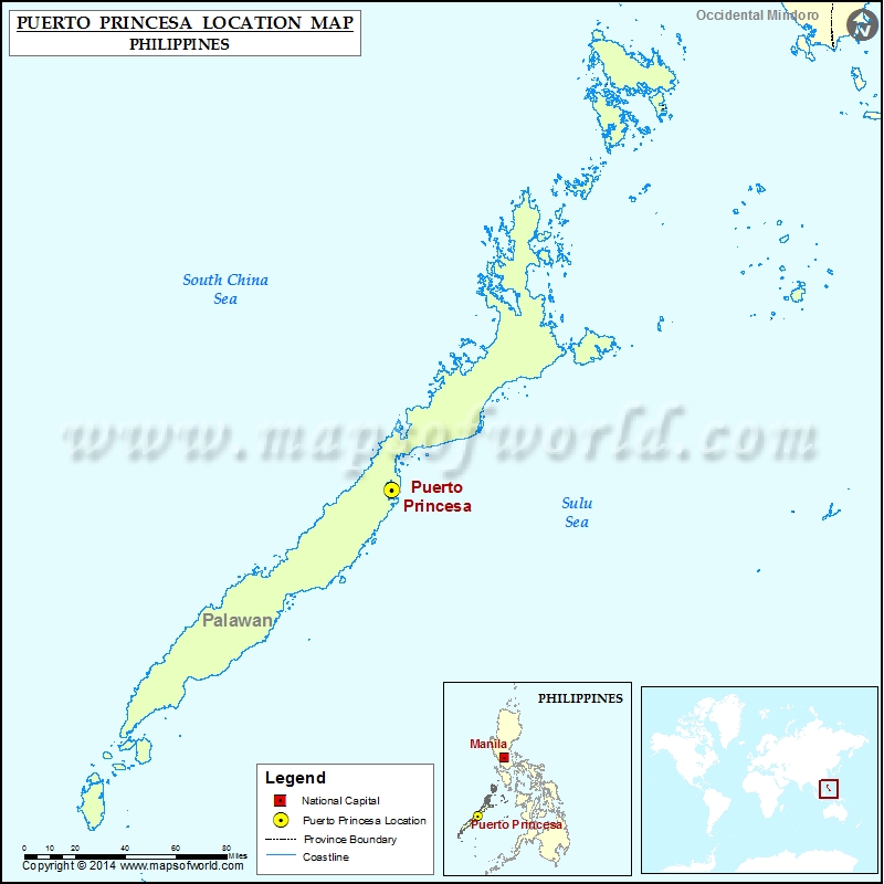 Where is Puerto Princesa | Location of Puerto Princesa in Philippines Map