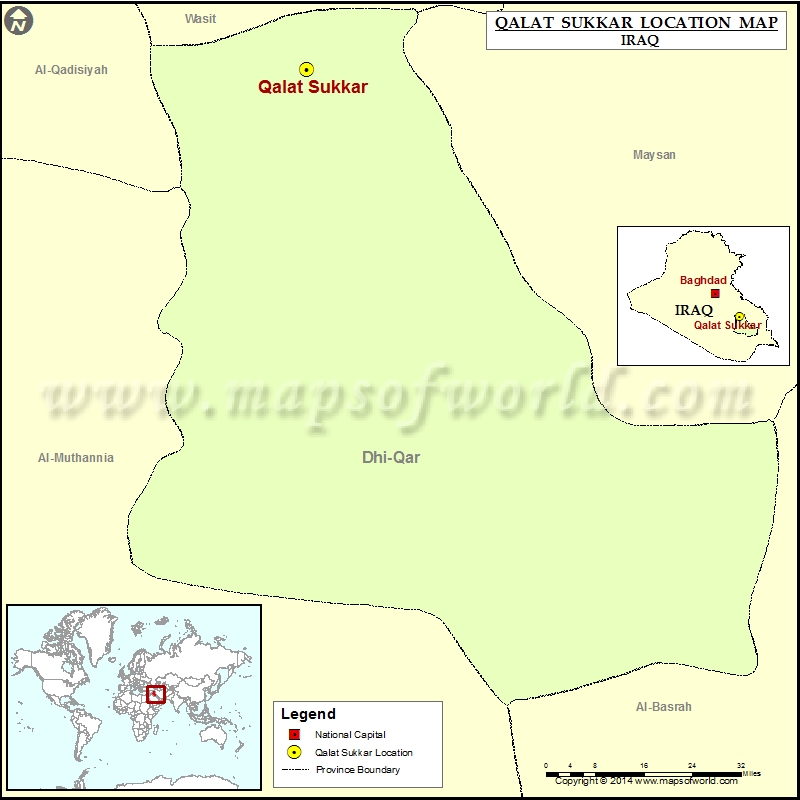 Qalat Sukkar Location Map