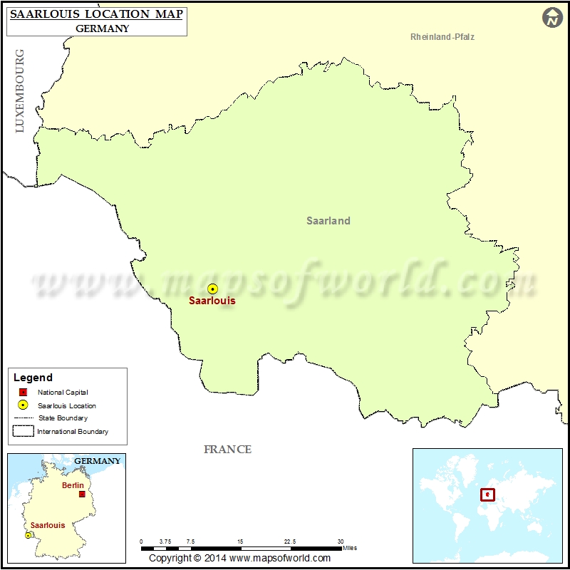 Where is Saarlouis | Location of Saarlouis in Germany Map