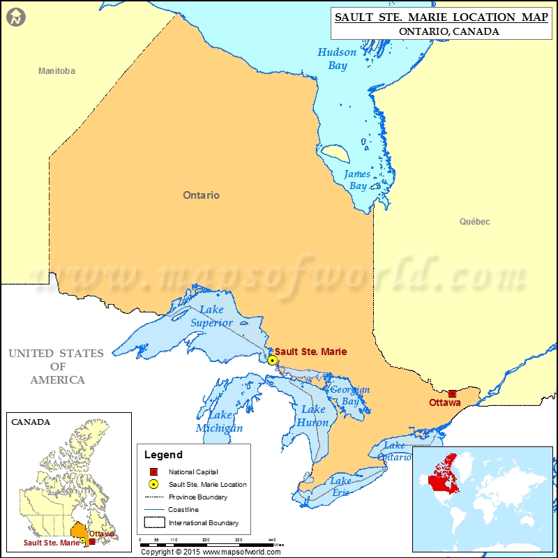 Sault Ste Marie Canada Map Where is Sault Ste. Marie Located in Canada Map