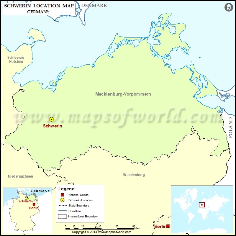 Where is Schwerin | Location of Schwerin in Germany Map