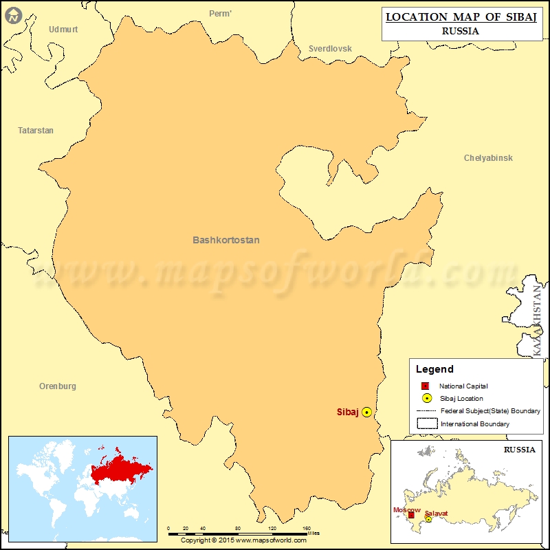 Where is Sibaj | Location of Sibaj in Russia Map