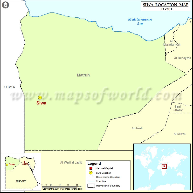 Siwa Oasis Egypt Map Where Is Siwa | Location Of Siwa In Egypt Map