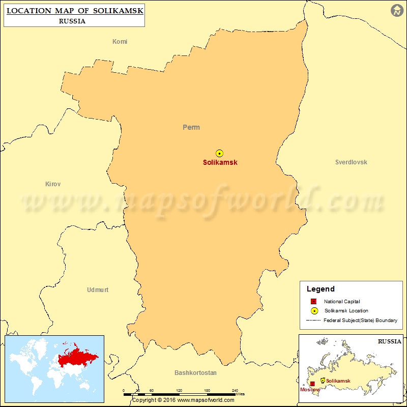 Where is Solikamsk | Location of Solikamsk in Russia Map