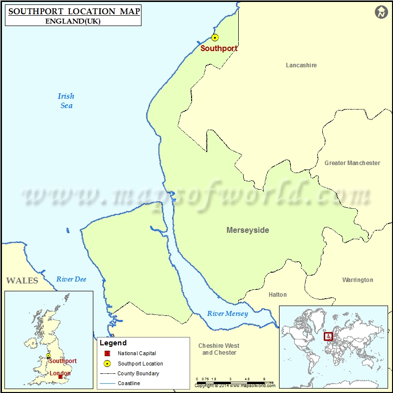 Map Of Southport Uk Where Is Southport | Location Of Southport In England Map