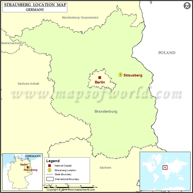 Where is Strausberg | Location of Strausberg in Germany Map