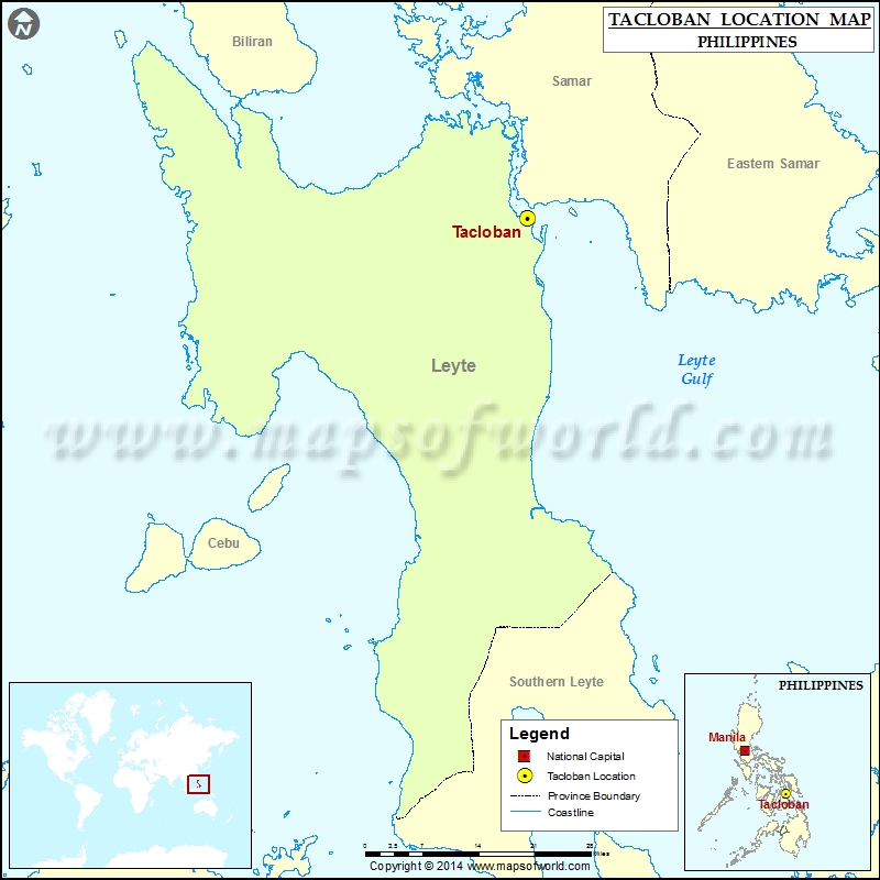 Where is Tacloban | Location of Tacloban in Philippines Map