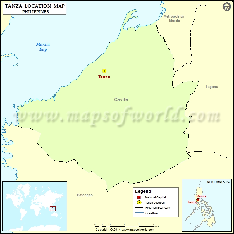 Where is Tanza | Location of Tanza in Philippines Map