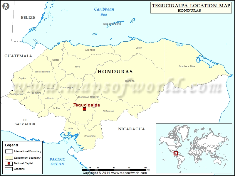 Where Is Tegucigalpa Location Of Tegucigalpa In Honduras Map   Tegucigalpa Location Map 