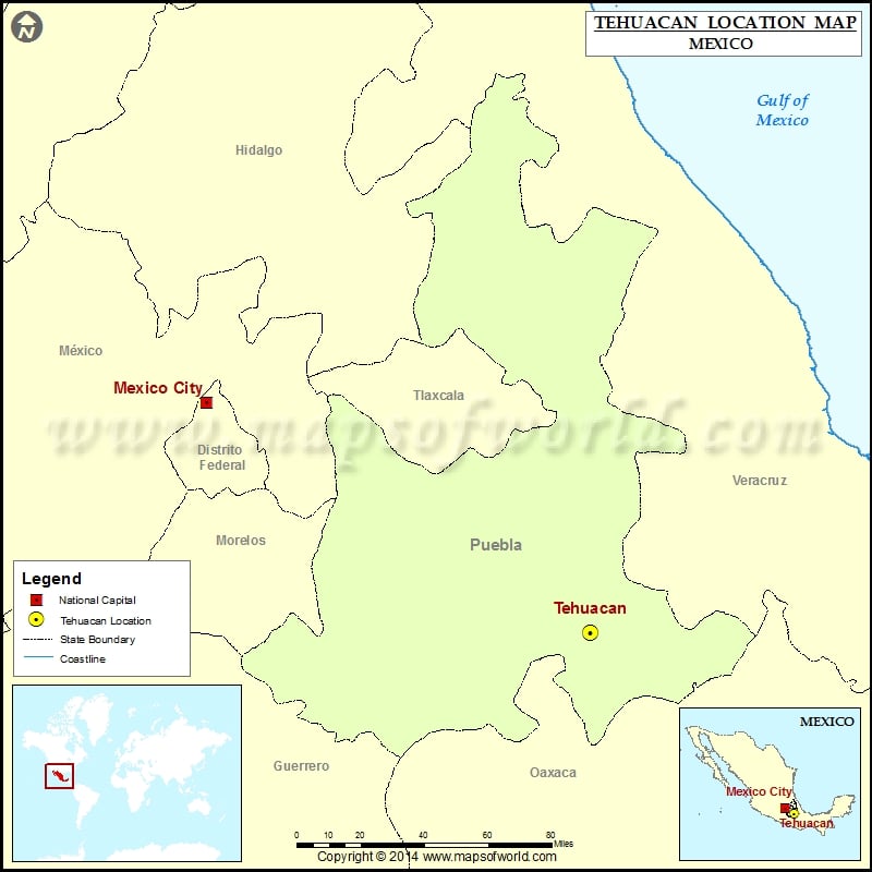 Where is Tehuacan | Location of Tehuacan in Mexico Map