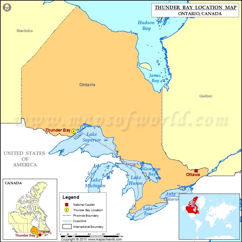 thunder bay ontario map Where Is Thunder Bay Located In Canada Map thunder bay ontario map