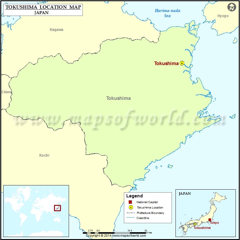 Where is Tokushima | Location of Tokushima in Japan Map