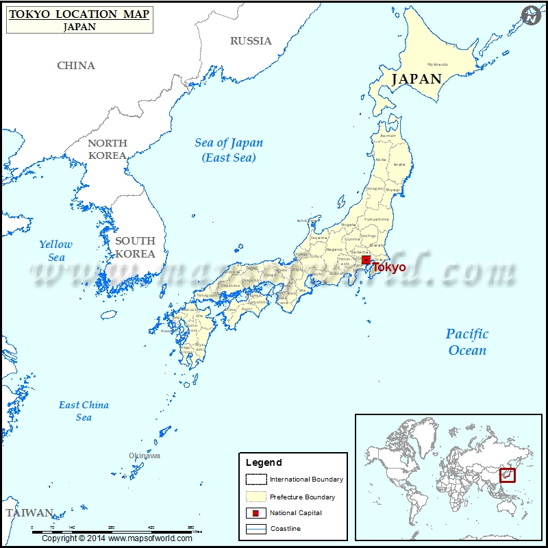 Where is Tokyo | Location of Tokyo in Japan Map