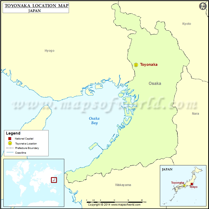 Where is Toyonaka | Location of Toyonaka in Japan Map