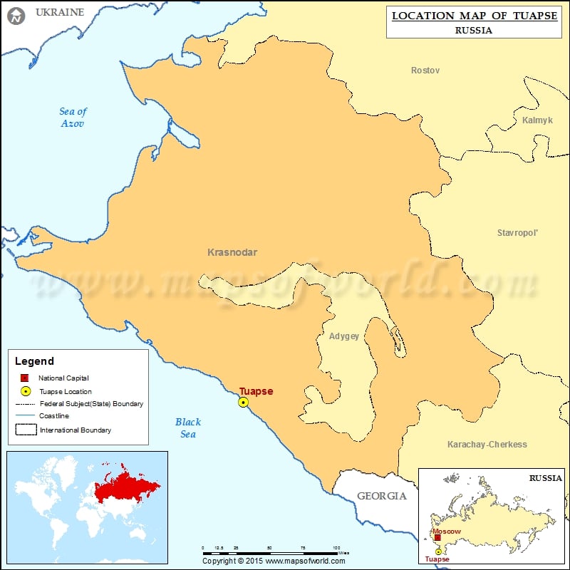 Where is Tuapse | Location of Tuapse in Russia Map