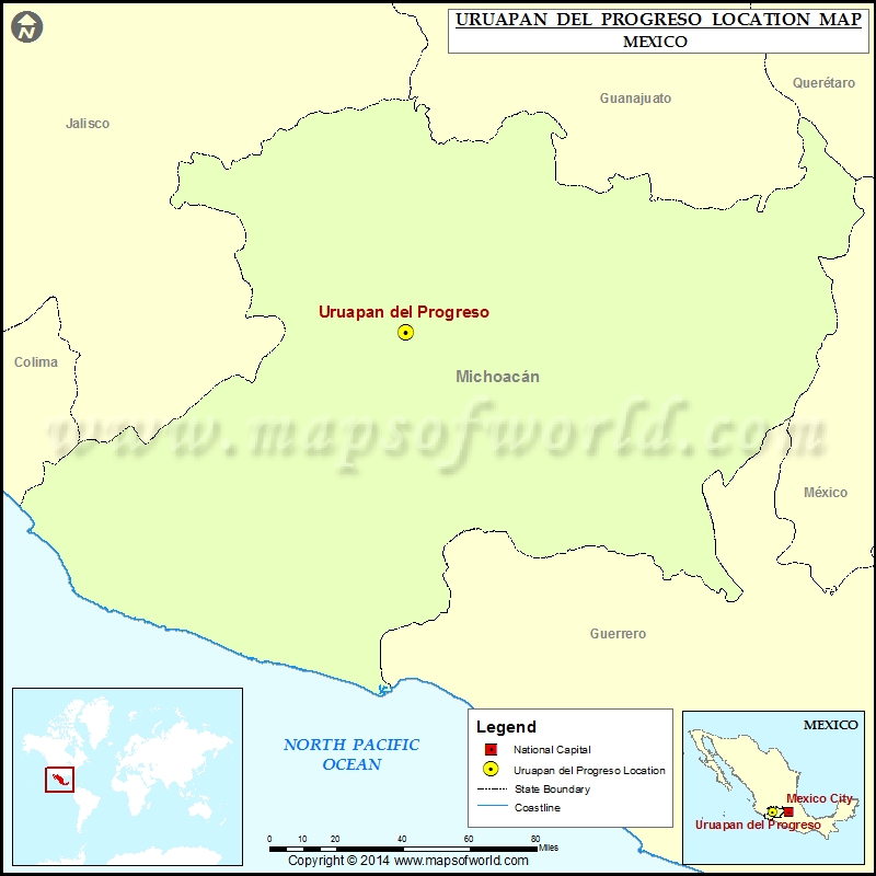 Where Is Uruapan Del Progreso Location Of Uruapan Del Progreso In Mexico Map 4852