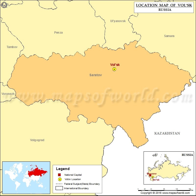 Where is Volsk | Location of Volsk in Russia Map