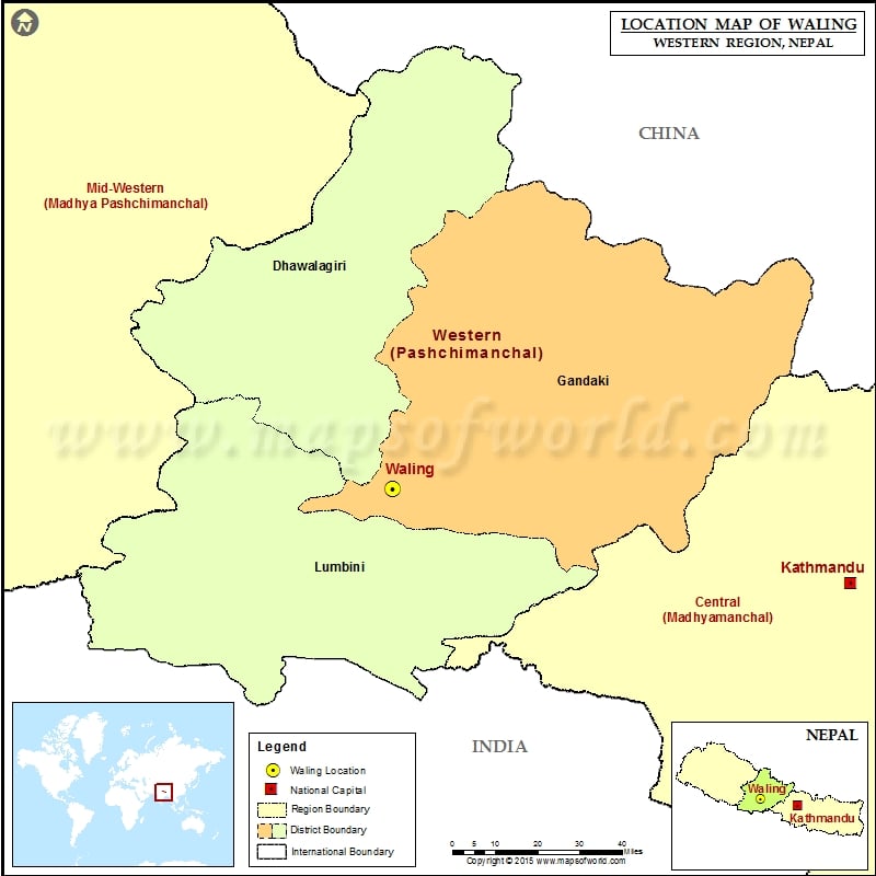 Where Is Waling Location Of Waling In Nepal Map