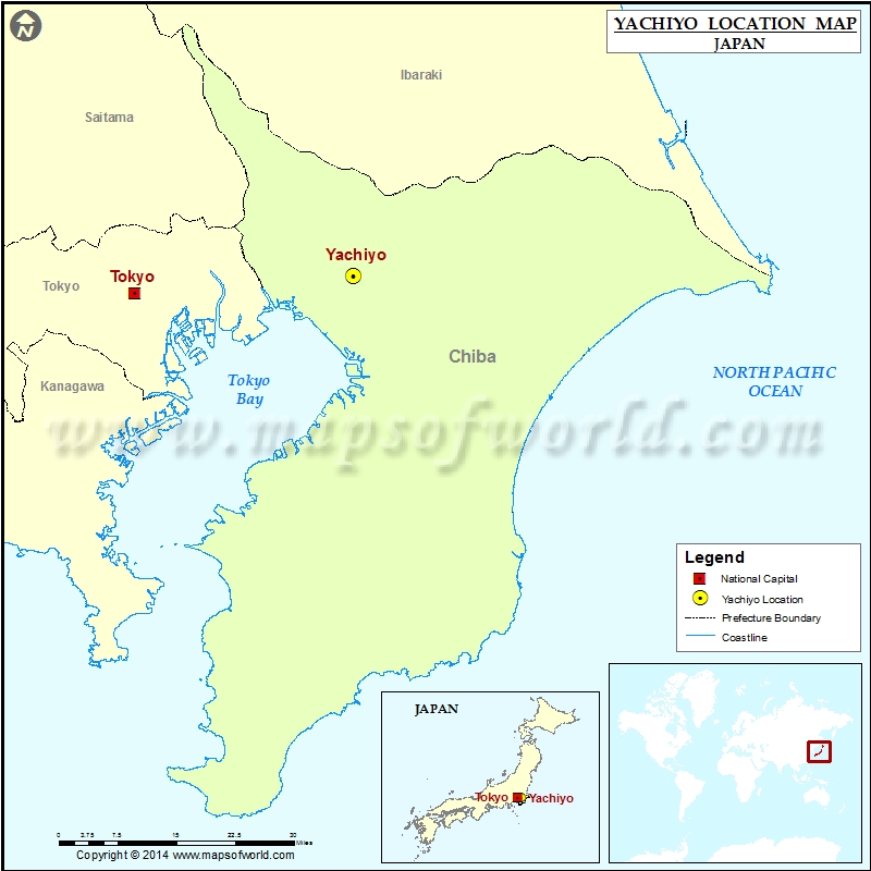 Where Is Yachiyo Location Of Yachiyo In Japan Map