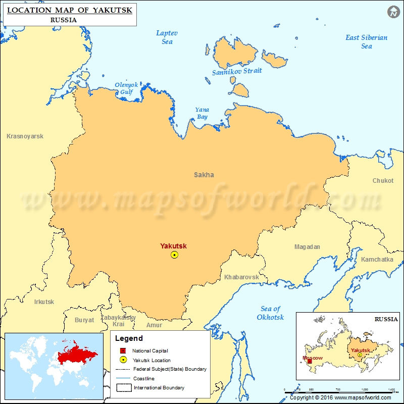 Yakutsk Location Map 