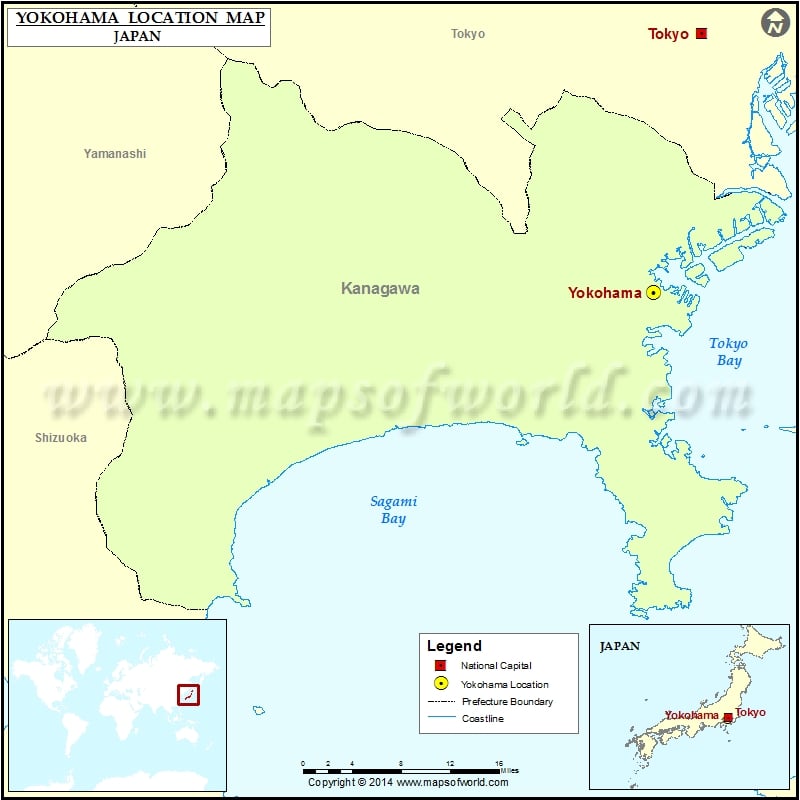 Where is Yokohama | Location of Yokohama in Japan Map