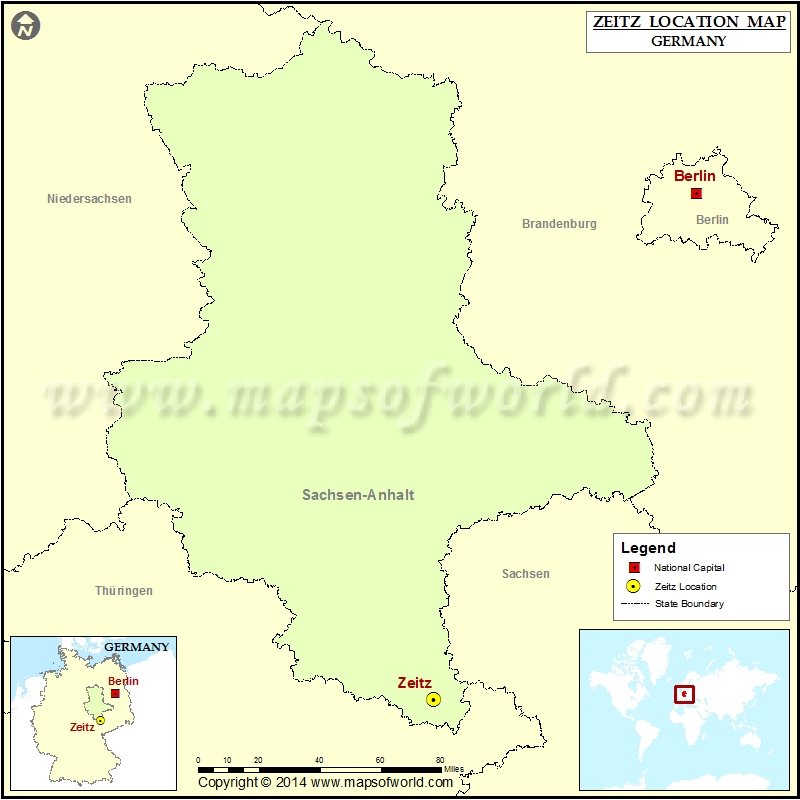 Where is Zeitz | Location of Zeitz in Germany Map