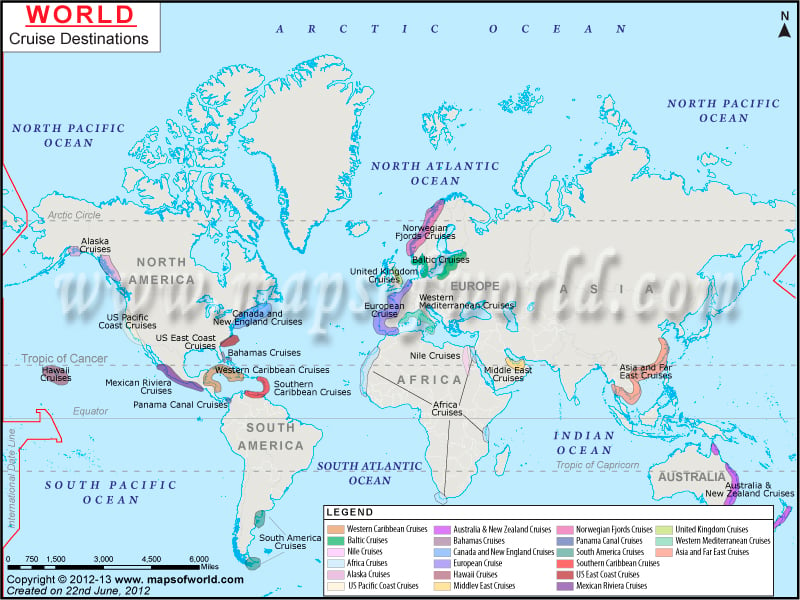 world cruise locations