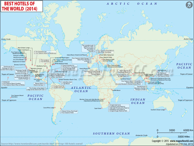 Map of Hotels