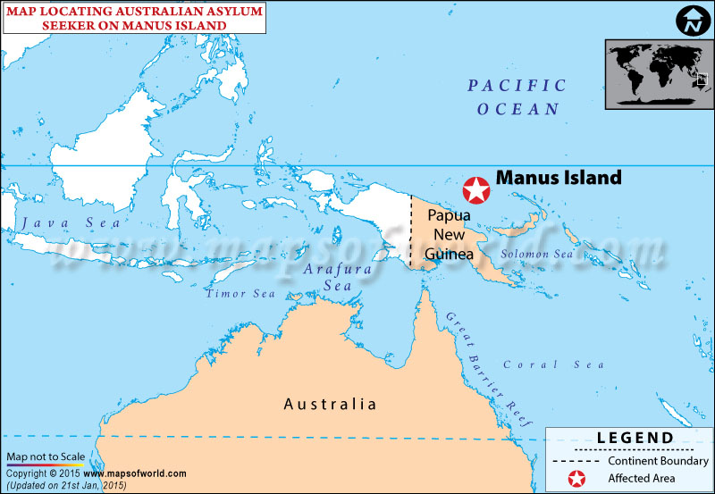 Location Map of Australia where asylum seekers are on hunger strike ...