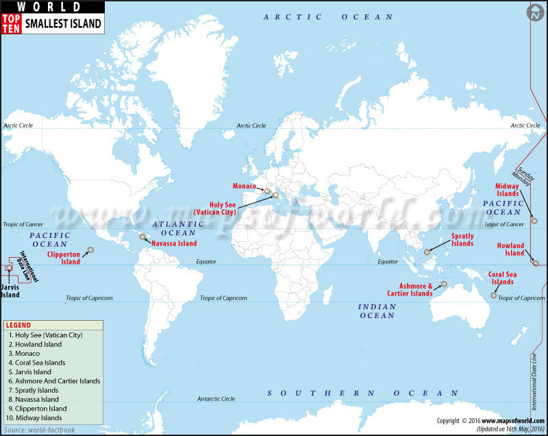 islands of the world map