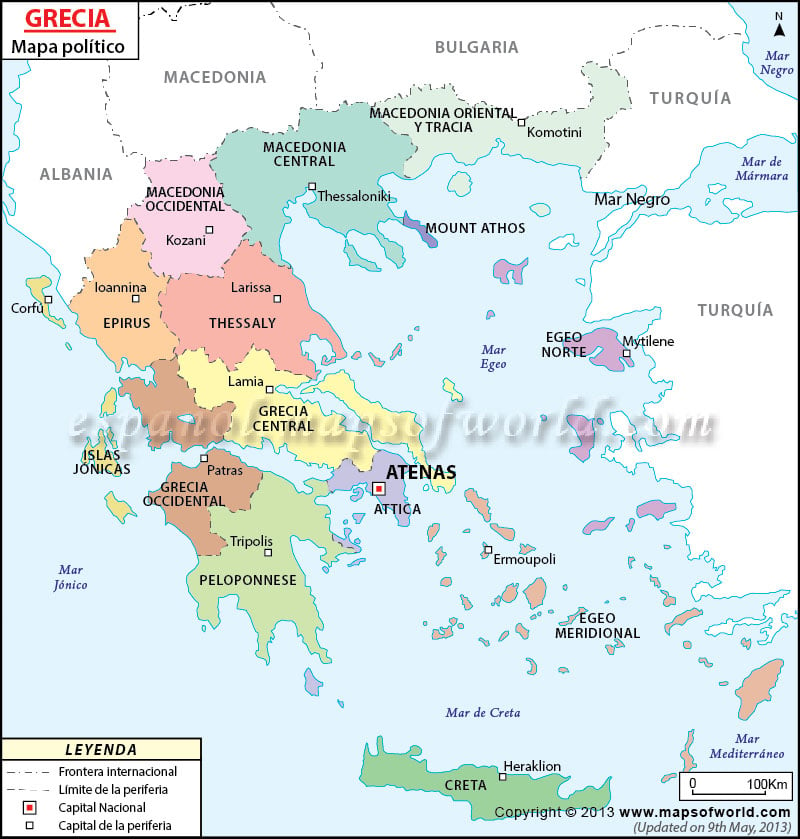 Mapa de Grecia ~ Online Map