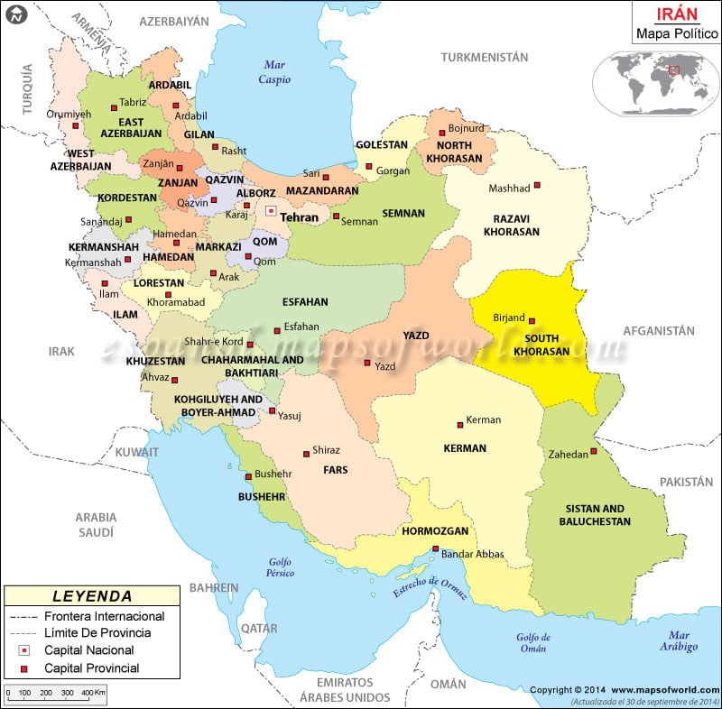 Irán Mapa