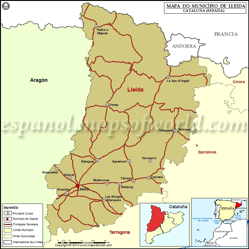 Lleida Mapa Mapa