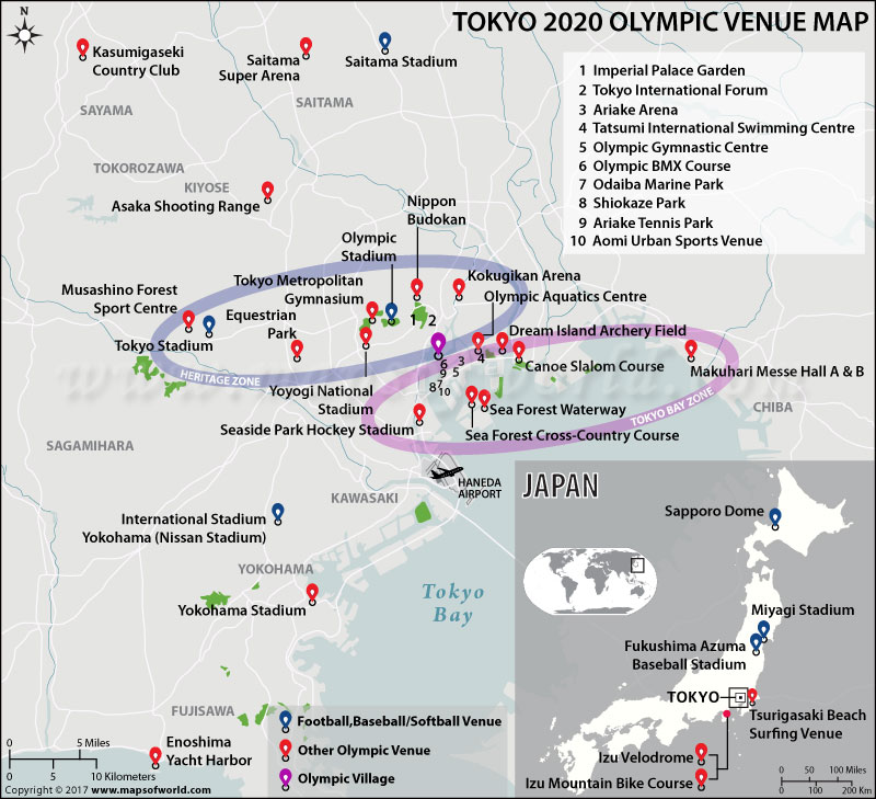 2020 Olympic Map