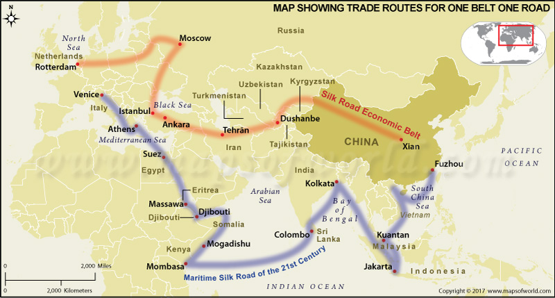 China's One Belt One Road Map