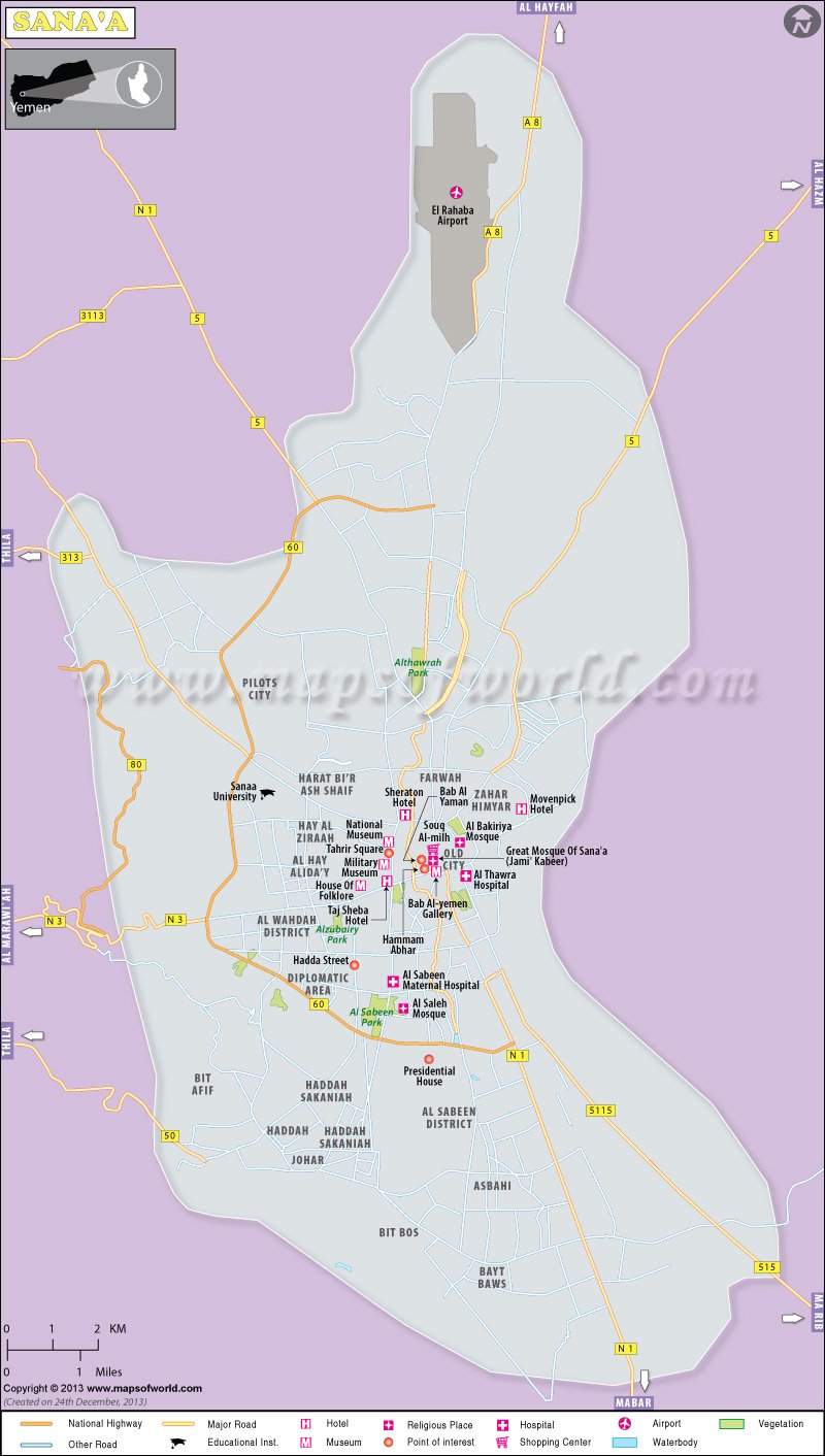 Sanaa City Map